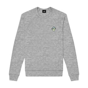 Dalix Mushroom (Glow in the Dark) Embroidered Fleece Sweatshirt Pullover Mens - 1 of 4