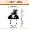 4E's Novelty Black Pirate Headband for Women & Girls - Pirate Headband with Skull & Feather Pirate Hat, Perfect Pirate Headpiece Women for Halloween - 3 of 4
