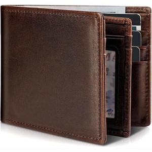Paaaawaters Mens Wallet Genuine Leather Bifold RFID Blocking Wallet for Men - 1 of 4