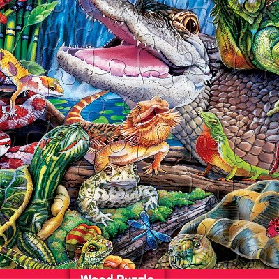 MasterPieces Inc Reptiles 48 Piece Real Wood Jigsaw Puzzle