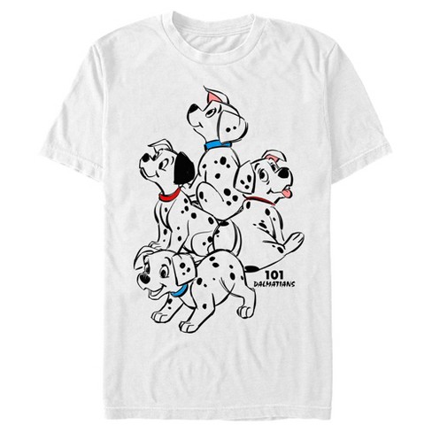 Men's One Hundred and One Dalmatians Puppy Love T-Shirt - White - Small