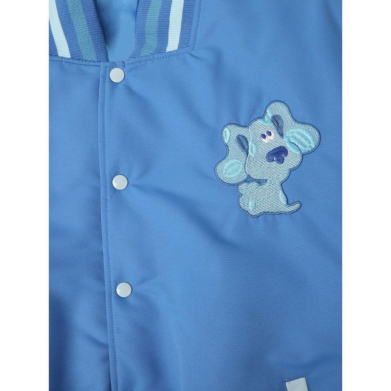 Blue's Clues Embroidered Blue Long Sleeve Varsity Jacket, 3 of 4