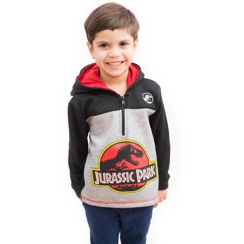 Jurassic Park Fleece Half Zip Hoodie Little Kid to Big Kid, 2 of 10