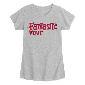 Girls' - Marvel - Fantastic Four Classic Logo Fitted Short Sleeve Graphic T-Shirt - 1 of 3