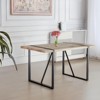 NicBex 55.1Inch Rectangle Dining Table with MDF Tabletop and Metal Legs,Dining Room Table for Kitchen,Living Room - 2 of 4