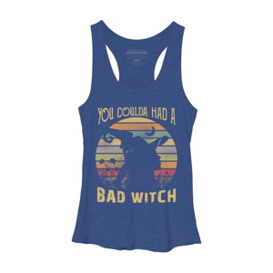 Women's Design By Humans Halloween Funny You Coulda Had Bad Witch By Ering Racerback Tank Top - 1 of 3