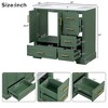 NicBex Bathroom Storage Cabinet with Sink Bathroom Cabinets with 1 Spacious Cabinet, 4 Storage Drawers for Bathroom, Green - 3 of 4
