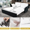 DOMETOUR Chenille Loveseat Convertible Pull Out Sofa Bed Queen Size, 3-in-1 Convertible Sleeper Couch with Thicked Cushions and Side Storage - 4 of 4