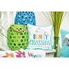 C&F Home 10" x 10" Easter "Bunny Crossing" Embroidered Small/Petite Spring Themed Accent Throw Pillow - 2 of 4