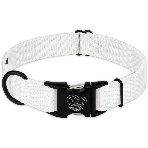 White nylon sale dog collar