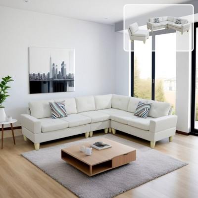 DOMETOUR Elegant Modern 4-Piece Couch Set Living Room Sofa for Home Decor