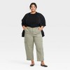 Women's Mid-Rise Barrel Leg Cargo Pants - Universal Thread™ - image 3 of 3