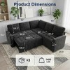 Dyonery 5-Seat Modular Sectional Sofa Bed for Small Spaces, L-Shaped Couch with Pull Out Bed, Storage, USB Ports & Recliner - 4 of 4