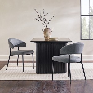Set of 2 Modern Curved Back Upholstered Dining Chair - Saracina Home - 1 of 4