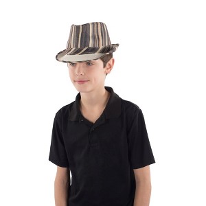 Dress Up America Striped Rainbow Fedora Hat - One Size Fits Most - 1 of 2