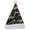 Northlight  Adult Camouflage Christmas Santa Hat  - One Size - Green and White - 4 of 4