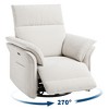 Swivel Rocking Recliner Chair – Small Upholstered Design with Charging Port, Perfect for Living Room & Bedroom - 2 of 4