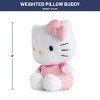 Jay Franco Hello Kitty Pink Bow Fuzzy Weighted Pillow Buddy - 3 of 4