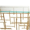 Contemporary Aluminum Console Table Gold - Olivia & May - image 4 of 4