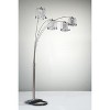 1pc Modern Classic Luxury Sleek Multi-head Floor Lamp Half Moon Radiant Crystal-encrusted Sleek Metallic Stems Living Room Pewter - 4 of 4