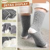 SEVOBAL 4 Pairs Normal Socks Warm Cozy Gifts for Women Fluffy Fuzzy Sock Plush Sleeping Slipper Socks Soft Warm Fabric, Multicolored, - 3 of 4