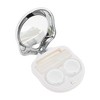 Unique Bargains Electroplated Cat's Paw Contact Lens Case Silver Tone White 1 Set - 3 of 4