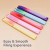 Czech Glass Nail File Set, 5 Pack Reusable Crystal Etched Fingernail Files with Hard Cases - 3 of 4