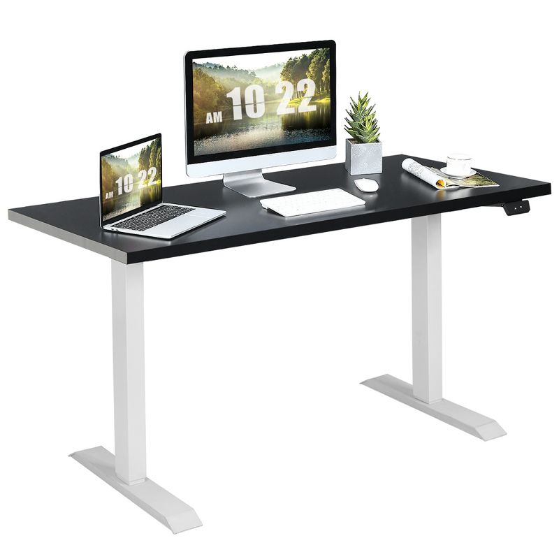 Costway 48'' Electric Sit to Stand Desk Adjustable Standing Workstation w/Control, 1 of 11