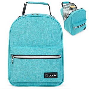 OPUX Insulated Lunch Box Boys Girls Kids Teens, Leakproof Cooler Bag Women Men Adults, Backpack Shape Tote, Back to School Gift - 1 of 4