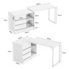 Resenkos Computer Desk, Office Desk, Study Desk,L-Shaped Computer Desk, Reversible Corner Desk With Drawer Cabinet,White - 2 of 3