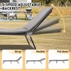 NicBex Portable Outdoor Lounge Chair, Heavy Duty Folding Camping Cot with 5-Angle Adjustable, 1200D Oxford Fabric, Includes Carry Bag, Gray - 4 of 4
