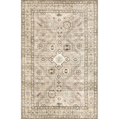 Nuloom Alecia Persian Pet Friendly Machine Washable Area Rug, 5' x 8', Beige