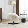 Syemin Accent Chairs 360 Degree Swivel Chair, Mid Century Upholstered Chair, Modern Comfy Sofa Armchairs for Living Room, Beige, 33"*29.75"*27.5" - 4 of 4