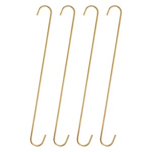 Unique Bargains High Manganese Steel Extra Long S Hooks and Hangers 4 Pcs - 1 of 4