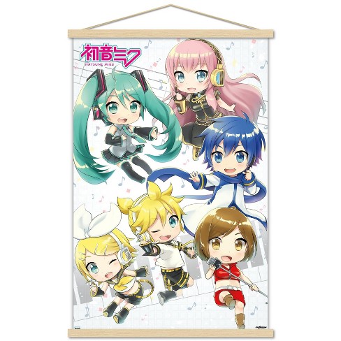 Trends International Hatsune Miku - Chibi Magnetic Framed Wall Poster ...