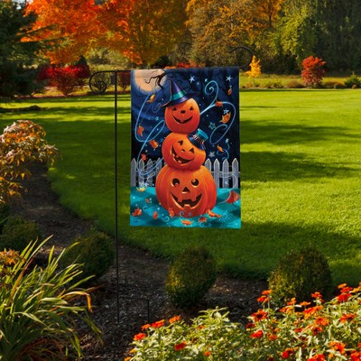Briarwood Lane Halloween Kürbis-Stapel Hausflagge – 71,1 X 101,6 Cm, Doppelseitig, Wetterfestes Polyester