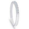 Pompeii3 1/4ct Diamond Wedding Ring 14K White Gold Womens Stackable Prong Band - 2 of 4
