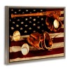 Stupell Industries Vintage American Flag Baseball Photo Floating Frame Canvas Art - 2 of 4