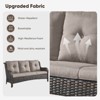 Buenhomino 4 Pieces Patio Furniture Set with Swivel Chairs, High Back Wicker Rattan Sofa with Thick Cushion and Coffee Table, Outdoor Conversation Set - 4 of 4