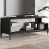 CLIHOME 42" Powder-Coated Steel TV Cabinet and Consoles Table With Open Self, Display Storage Cabinet - 3 of 4