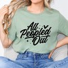 Simply Sage Market Women's All Peopled Out Cursive Short Sleeve Graphic Tee - 2 of 4