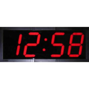 School Smart Large LED Wall Clock with Remote Control, 28 x 11-1/4 Inches