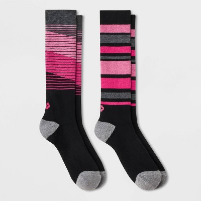 Kids' 2pk Outdoor Over The Calf Socks - All in Motion™ Pink