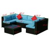 Sapphtopaz Outdoor Patio Furniture Set Patio Loveseat Outdoor Lounge Chairs with Cushions and Small Square Table for Patio, Backyard, Terrace - 4 of 4