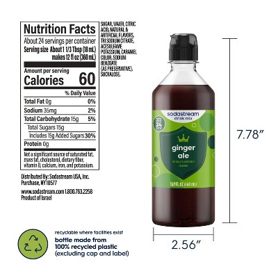 SodaStream Classics 4pk 14.9 fl oz Ginger Ale Drink Mix