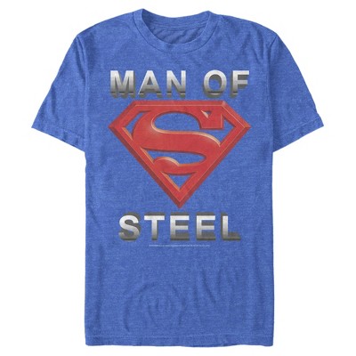 Men's Superman Man of Steel Beveled Logo T-Shirt