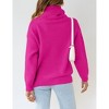 Womens Pullover Turtleneck Sweater Ribbed Knit Sweater Long Sleeve Chunky Sweater Loose Fit Knitwear Pullover Jumper Tops - 2 of 4