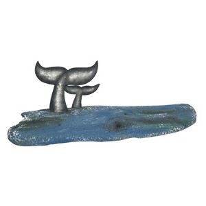 Beachcombers Driftwood Double Whale Tail Table Decor Decoration Accent Wood Home Decor Ocean Sea Life Nautical Coastal 12 x 4 x 5.5 - 1 of 2