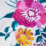 white blooming embroidery