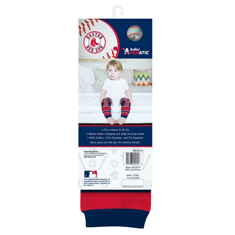 Baby Fanatic Officially Licensed Toddler & Baby Unisex Crawler Leg Warmers - MLB Boston Red Sox, 2 of 7
